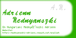 adrienn mednyanszki business card